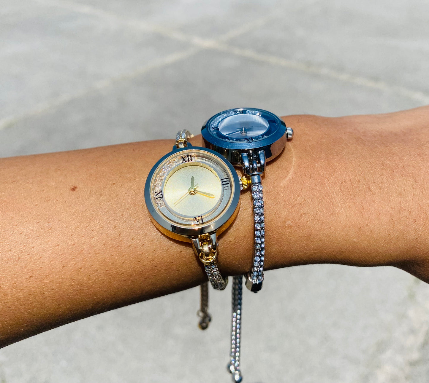 Gold drawstring watch