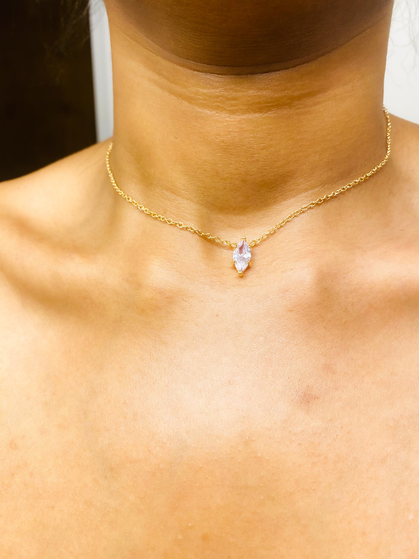 Marquise cut necklace