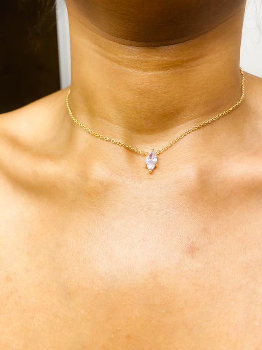 Marquise cut necklace