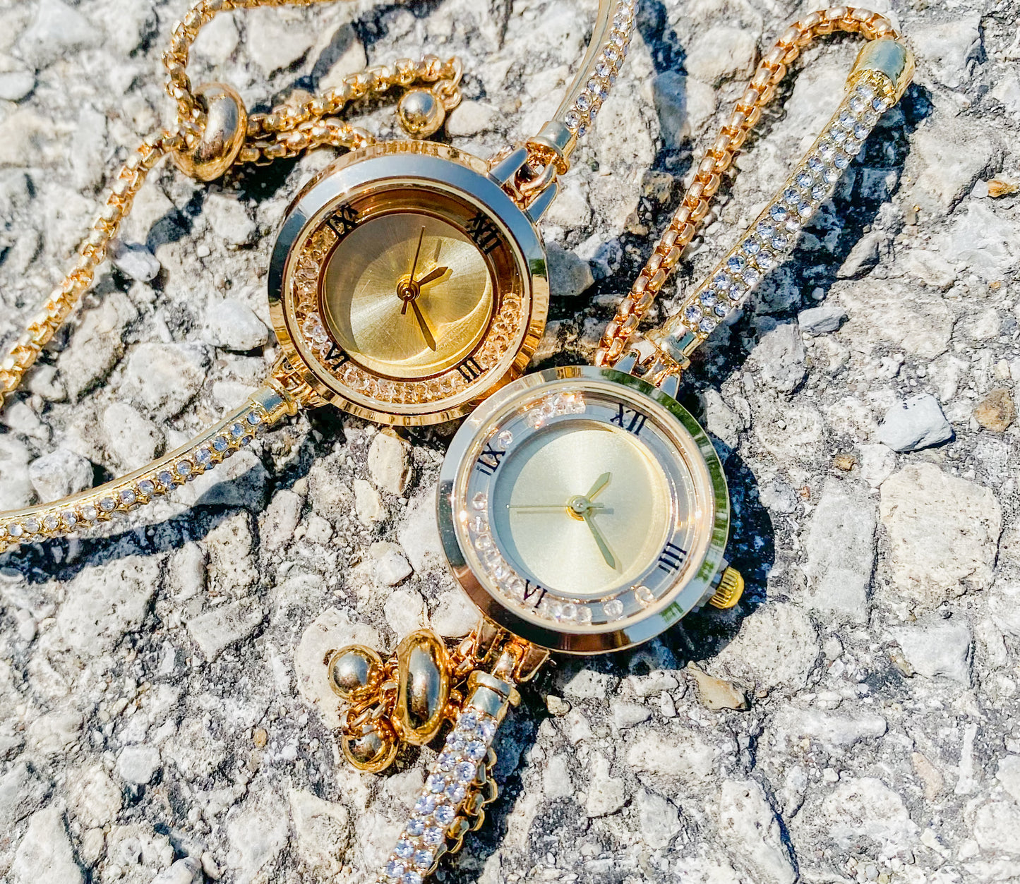 Gold drawstring watch