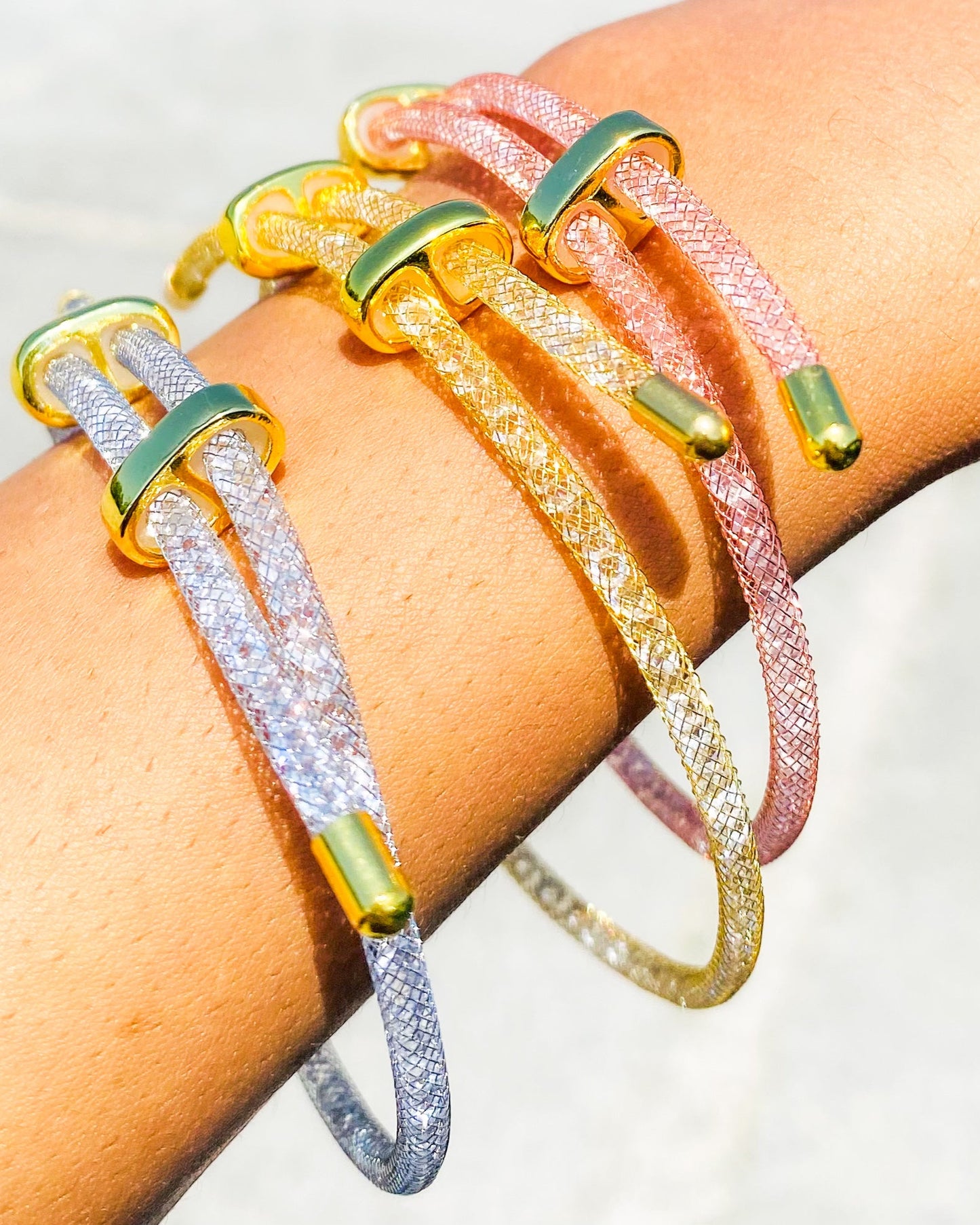 Silver Sparkle Squeeze Bracelet