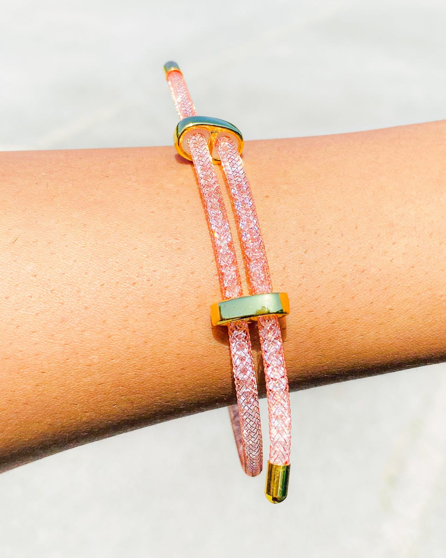 Pink Sparkle Squeeze Bracelet