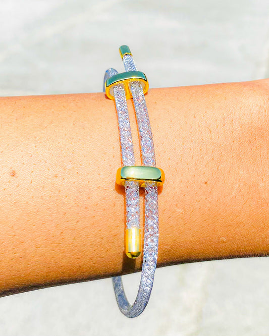 Silver Sparkle Squeeze Bracelet