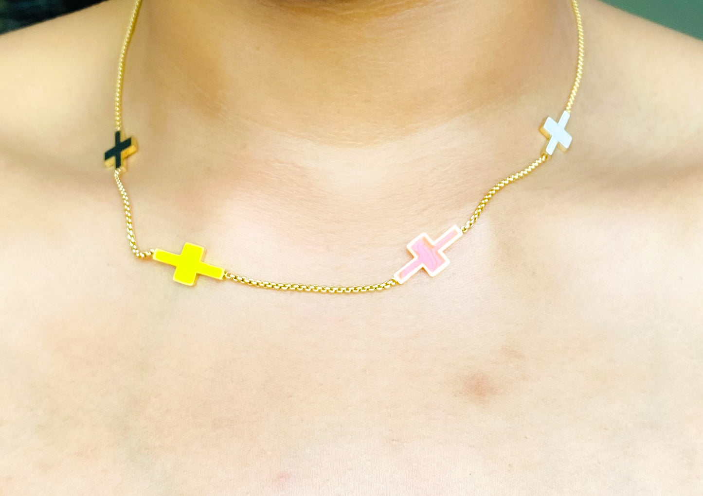 Colorful Cross Necklace