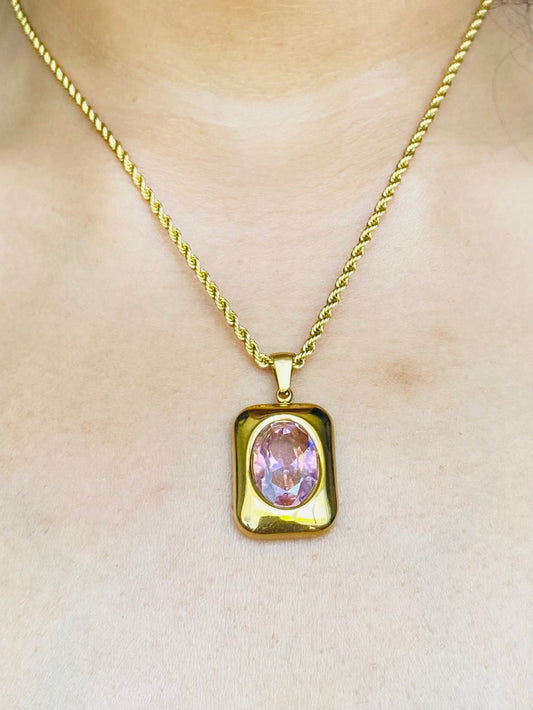 Gold Pink Crystal